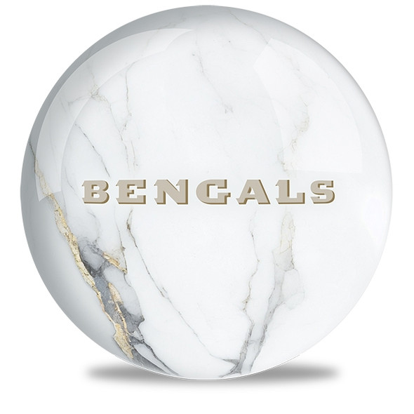 OTB NFL Cincinnati Bengals White Marble Bowling Ball