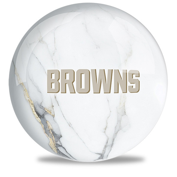 OTB NFL Cleveland Browns White Marble Bowling Ball