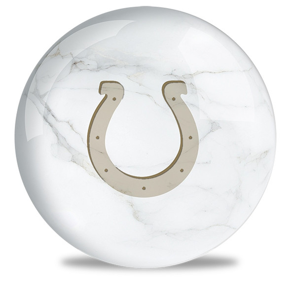 OTB NFL Indianapolis Colts White Marble Bowling Ball