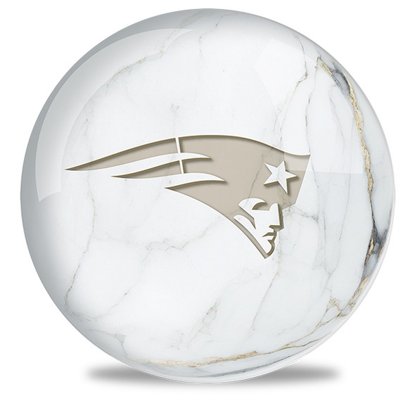 OTB NFL New England Patriots White Marble Bowling Ball