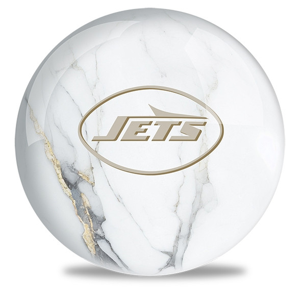 OTB NFL New York Jets White Marble Bowling Ball