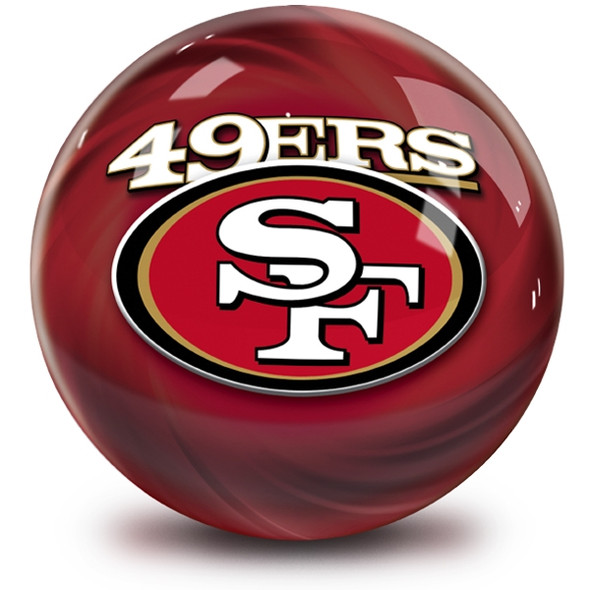 OTB NFL San Francisco 49ers Helmet Swirl Bowling Ball