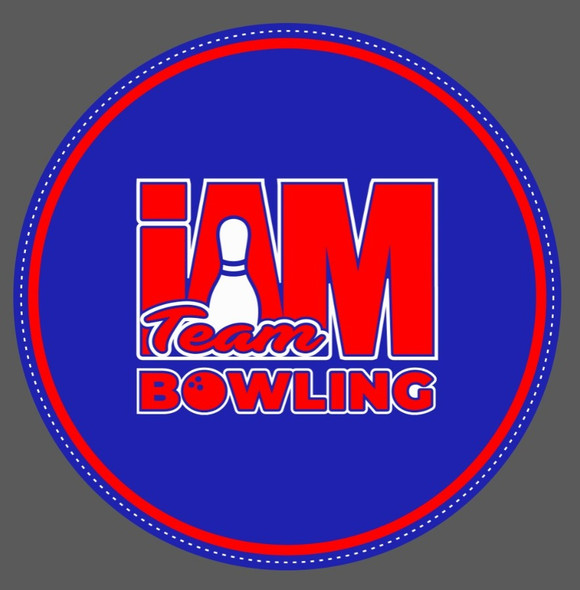 Team I AM Bowling™ Blue-Red with White Trim Rubber Backed Shammy - LIMITED EDITION