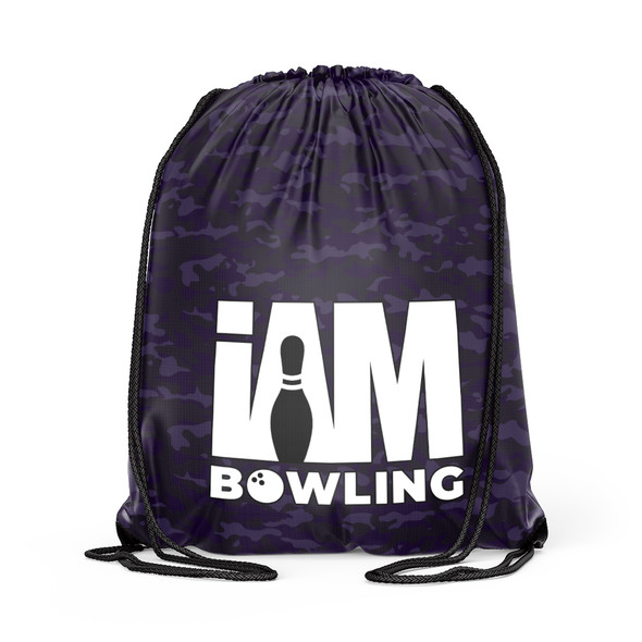 Purple Camo Drawstring Backpack