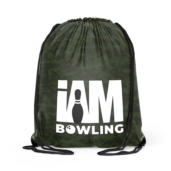 Green Camo Drawstring Backpack
