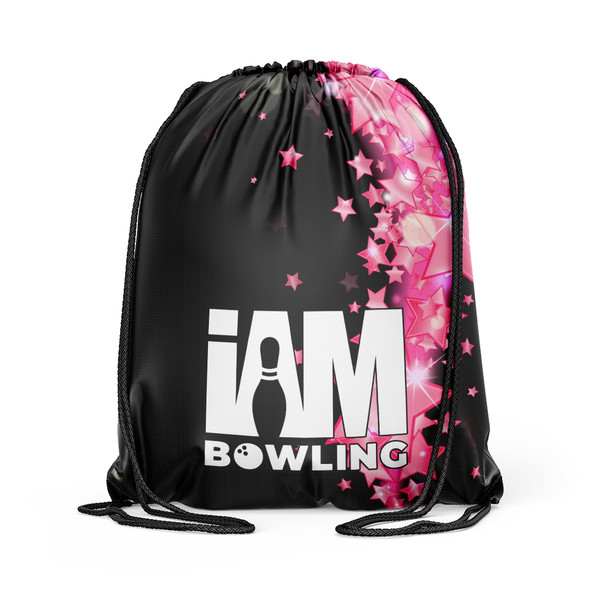 Pink Stars Drawstring Backpack