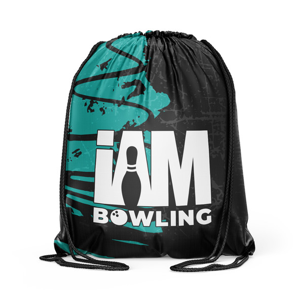 Green Splatter Drawstring Backpack