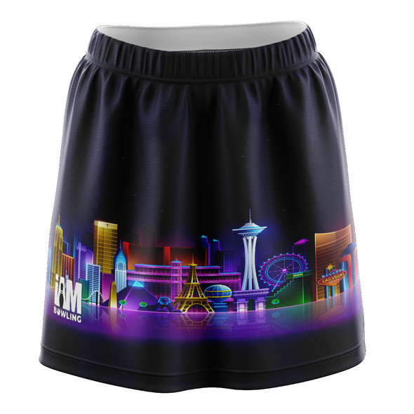 Neon Vegas Skyline Skirt
