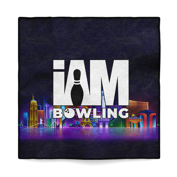 Neon Vegas Skyline Microfiber Towel