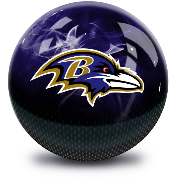 OTB NFL Baltimore Ravens On Fire Bowling Ball
