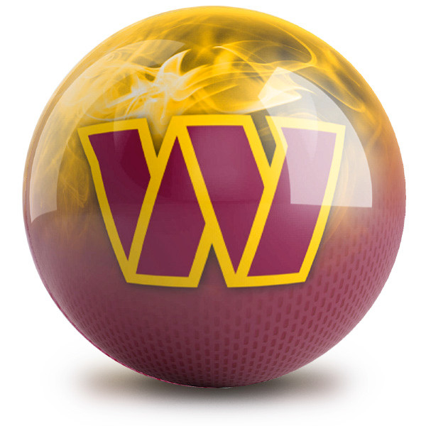 OTB NFL Washington Commanders On Fire Bowling Ball