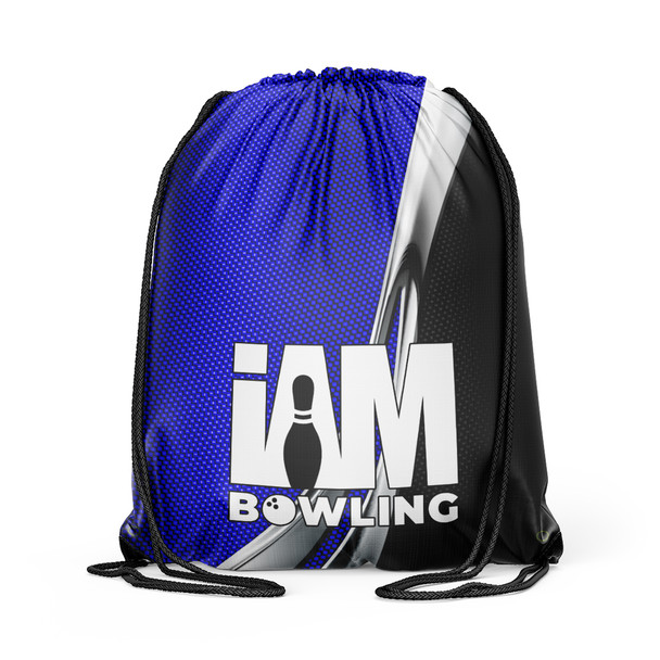 Blue Streamline Drawstring Backpack
