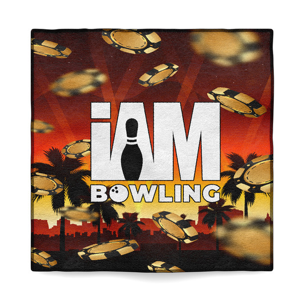 Sunset Poker Chips Microfiber Towel