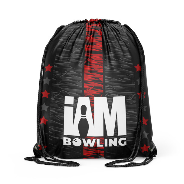 Crimson Divide Drawstring Backpack