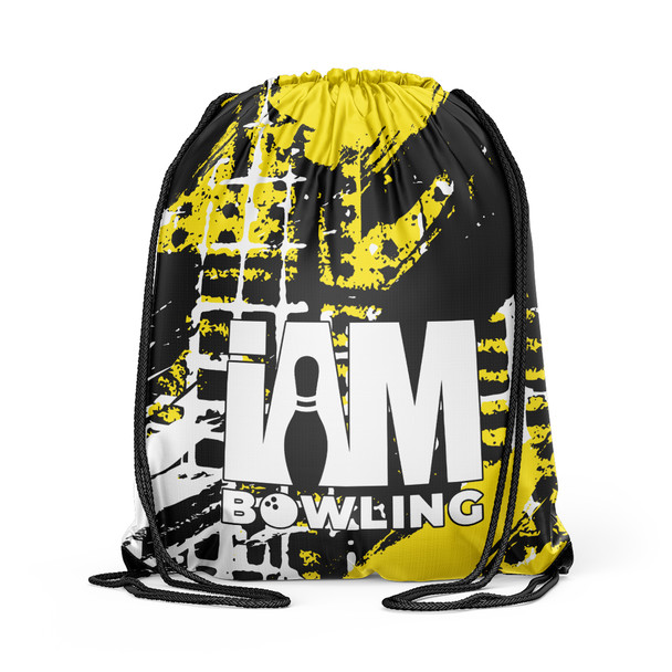Yellow Urban Splatter Drawstring Backpack