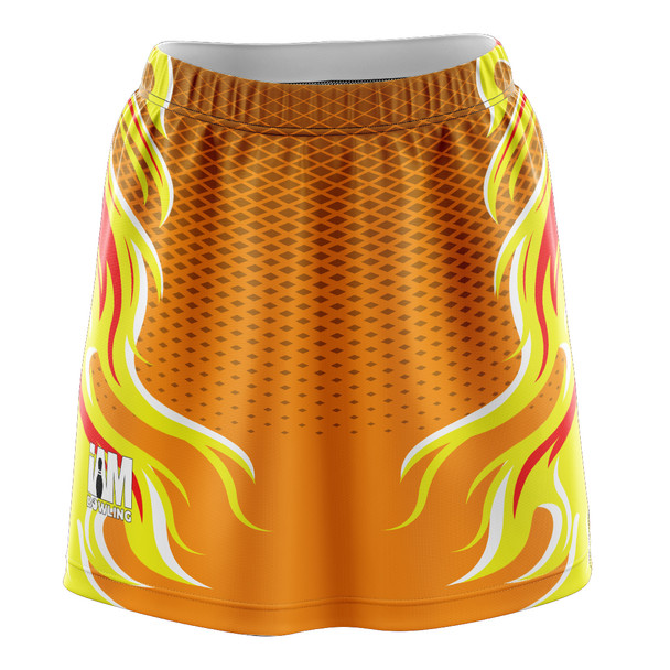 Orange & Yellow Retro Flames Skirt