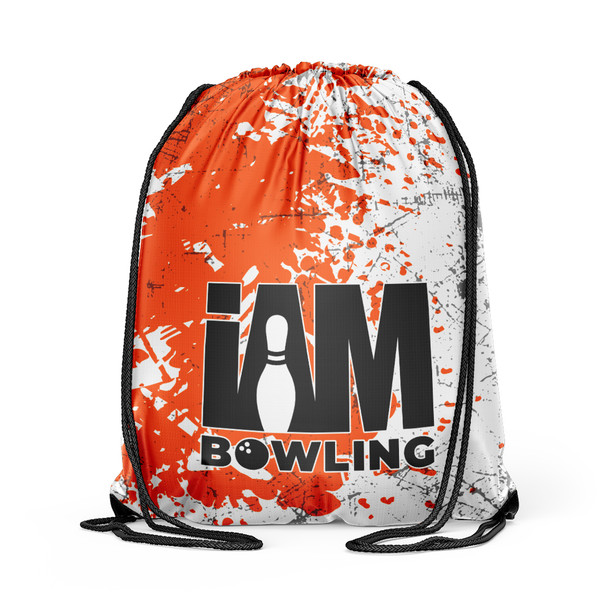 Orange Grunge Drawstring Backpack