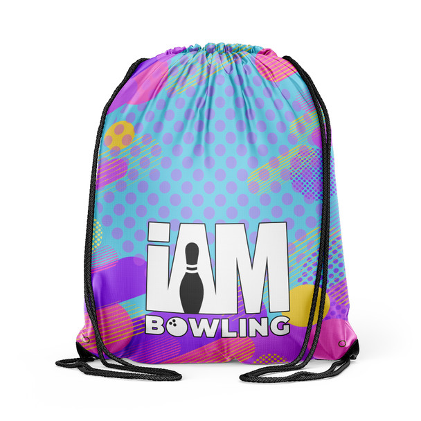 Blue Polka Dot Fusion Drawstring Backpack