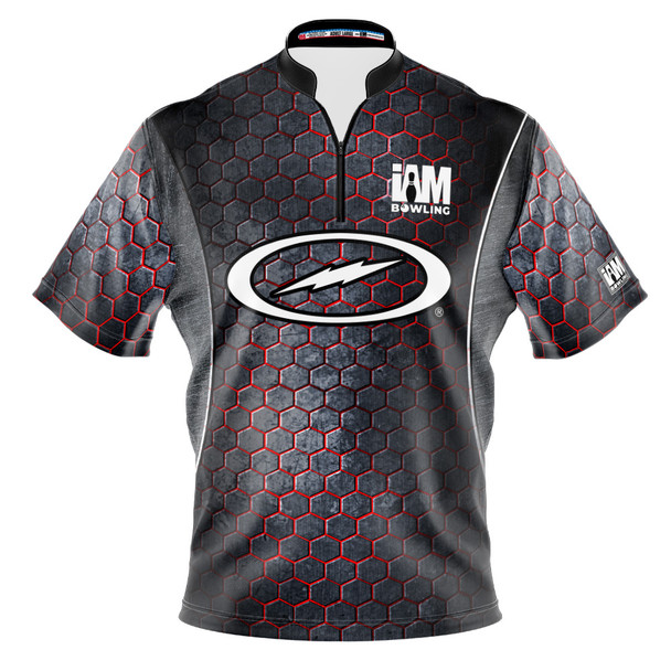 READY-2-SHIP Storm Bolt Steel Red Hex Bowling Jersey