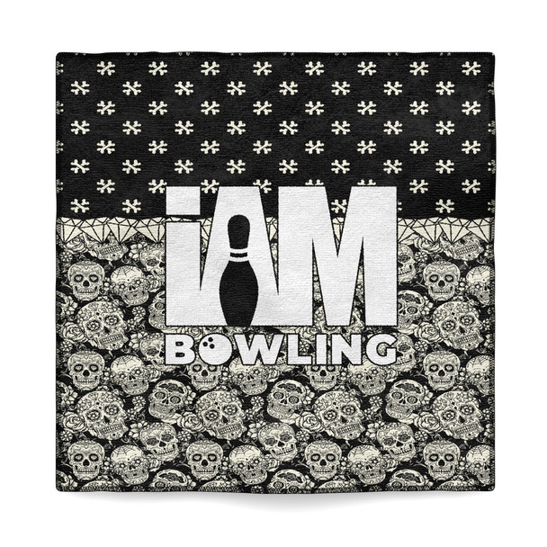 Black Dia De Los Muertos Microfiber Towel