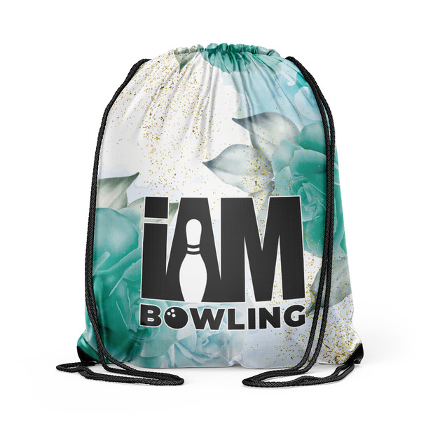 Mint Rose Elegance Drawstring Backpack