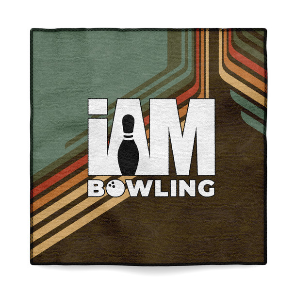 Green Striped Mosaic Microfiber Towel