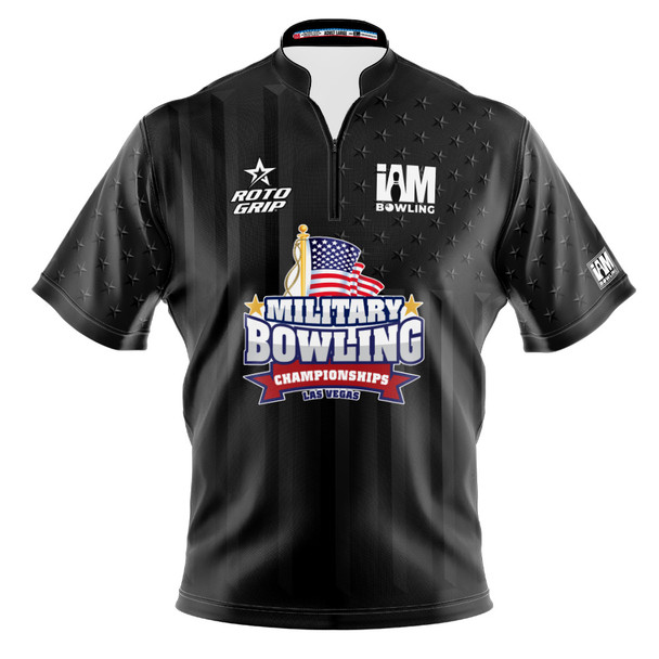 READY-2-SHIP Black American Flag Bowling Jersey