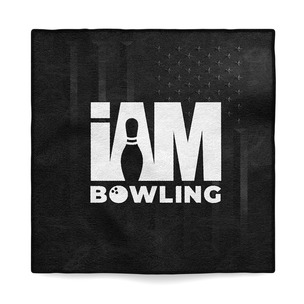 Black American Flag Microfiber Towel