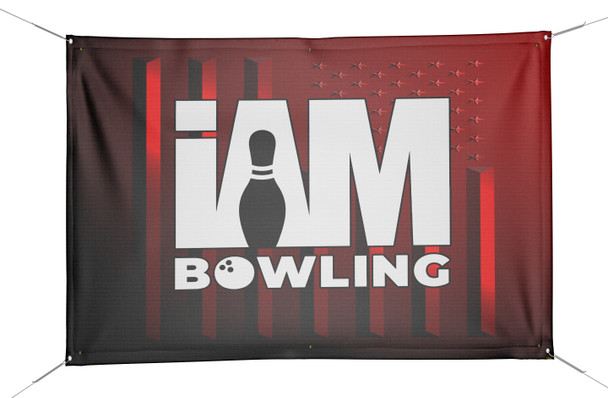 Red American Flag Banner