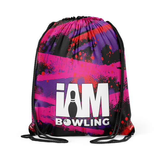 Neon Paint Splatter Drawstring Backpack