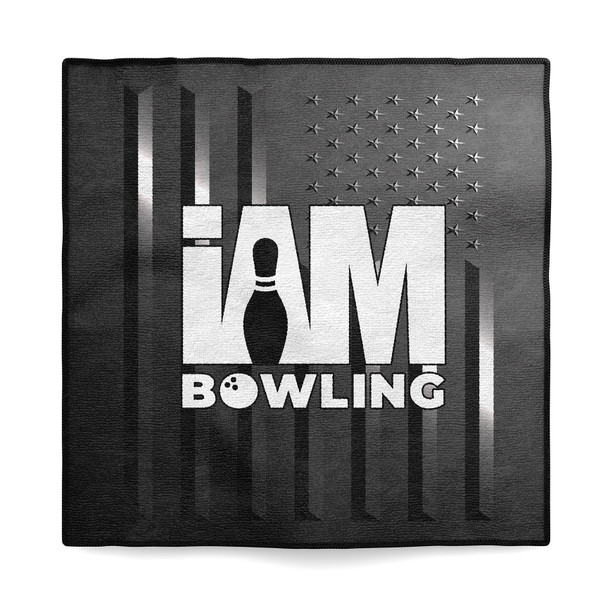 Silver American Flag Microfiber Towel