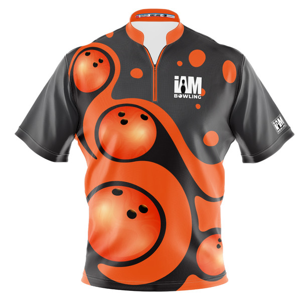 Signature Orange Retro Bowling Balls Bowling Jersey