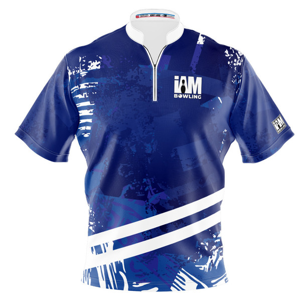 Express Blue & White Drift Bowling Jersey