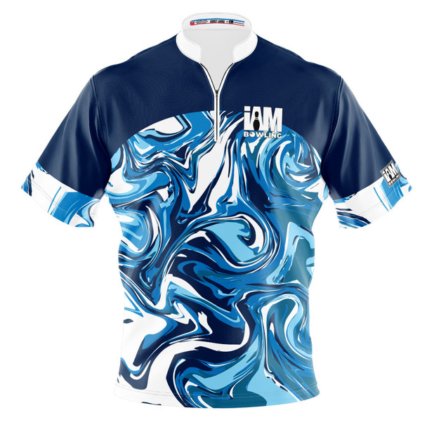 Express Blue Ice Swirls Bowling Jersey