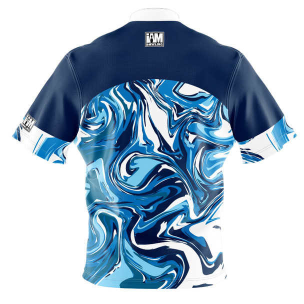 Express Blue Ice Swirls Bowling Jersey
