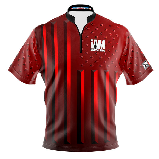 Signature Red American Flag Bowling Jersey