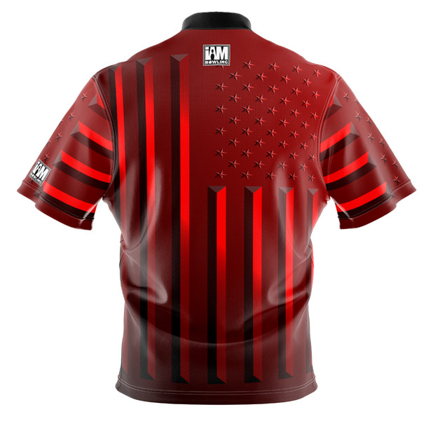 Signature Red American Flag Bowling Jersey