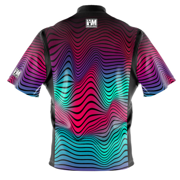 Signature Wavy Colored Ripples Bowling Jersey