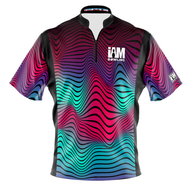 Signature Wavy Colored Ripples Bowling Jersey