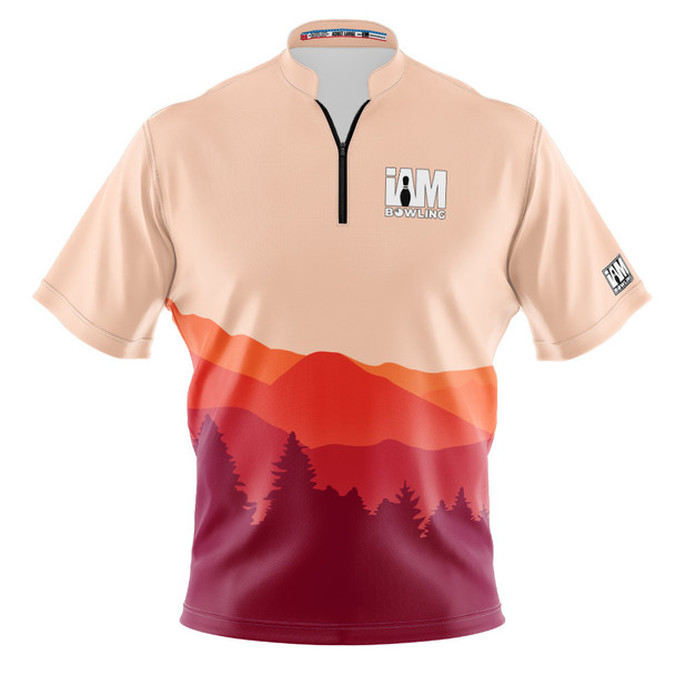 Express Red Mountain Skyline Bowling Jersey
