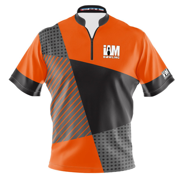 Express Gray & Orange Mosaic Bowling Jersey