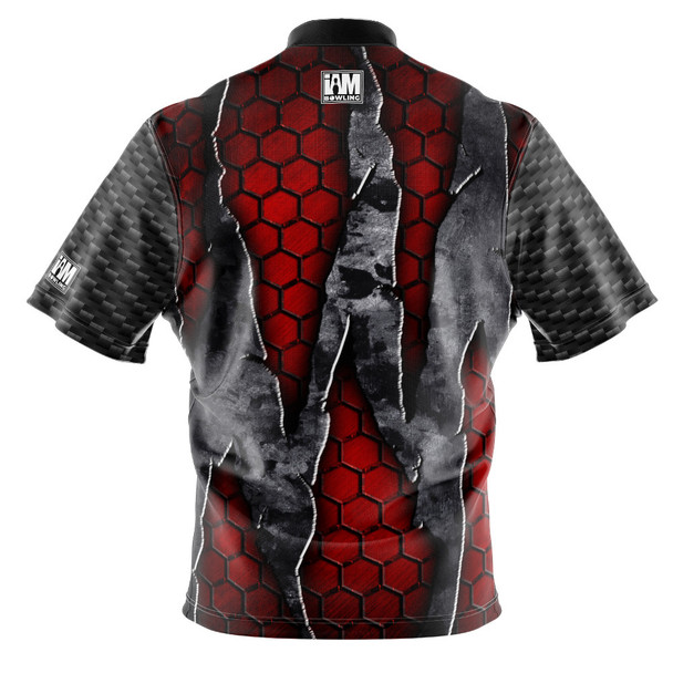 Express Red Metal Flux Bowling Jersey