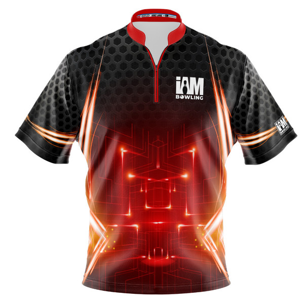Express Red Neon Matrix Bowling Jersey