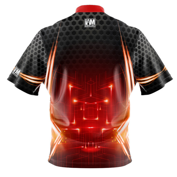 Express Red Neon Matrix Bowling Jersey