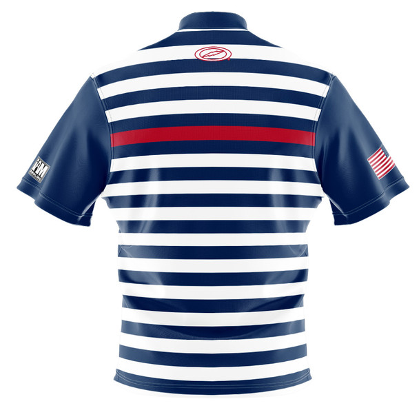 Express Storm USA Blue & White Lines Bowling Jersey