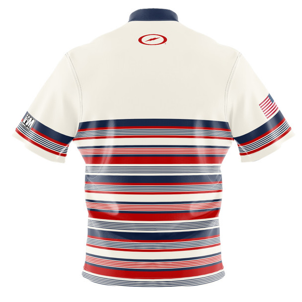 Express Storm USA White Striking Contrast Bowling Jersey