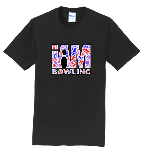 I AM Bowling - Light Word Cloud Logo - Tees