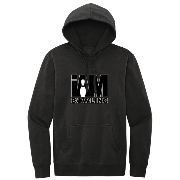 I AM Bowling - Black Logo White Outline - Hoodies