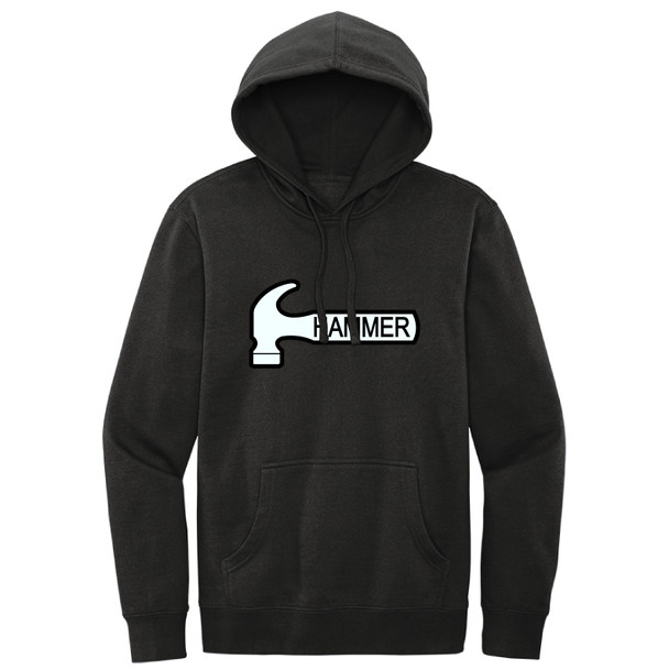 Hammer White Logo with Black Outline Hoodie