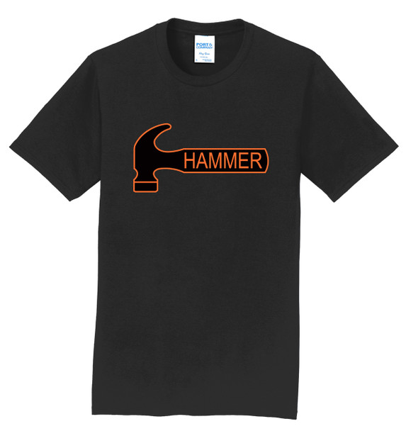 Hammer Black Logo with Orange Outline Tee